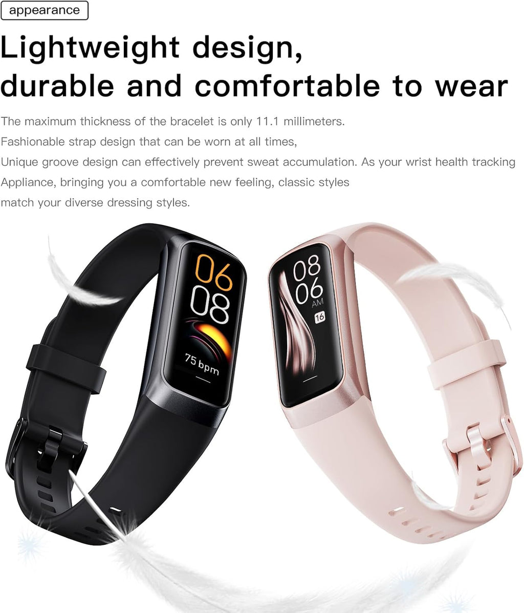 Amoled Slim Fitness Watch – 25 Sports Modes, Heart Rate & BP Tracker