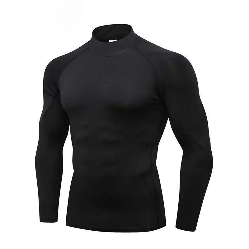Men'S Sport T-Shirt Fitness Clothing Quick Dry Bodybuilding Running Long Sleeve Compression Tank Top Gym Shirt Tight Sportswear