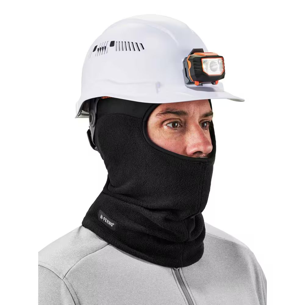 6822 Black Balaclava with Spandex Top Face Mask