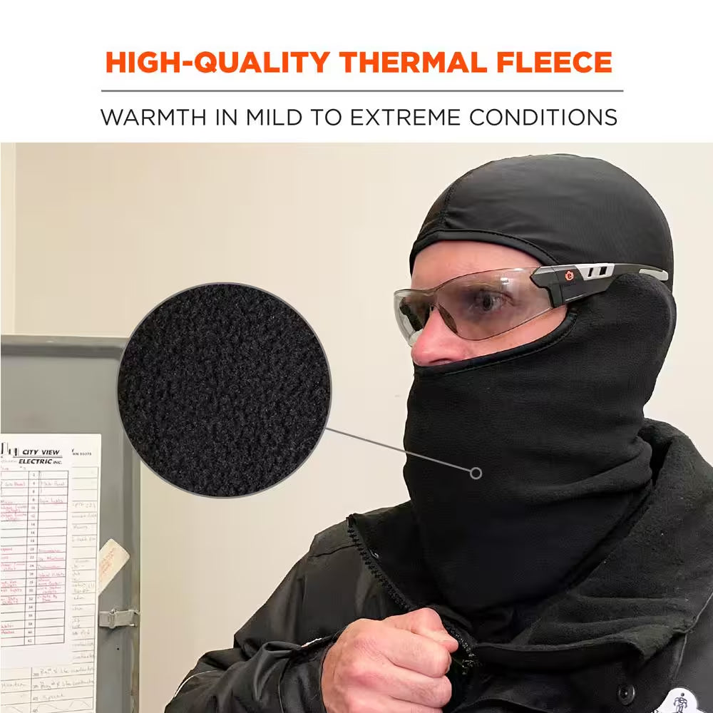 6822 Black Balaclava with Spandex Top Face Mask