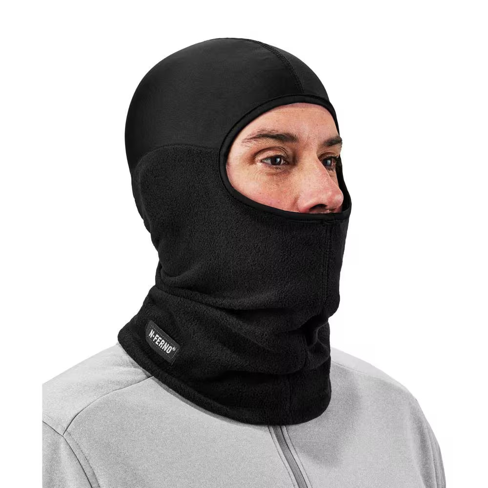 6822 Black Balaclava with Spandex Top Face Mask